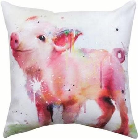 MANUAL WOODWORKERS & WEAVERS Manual Woodworkers & Weavers SL8PIG 18 in. Piggy Knife Edge OD Throw Pillow SL8PIG